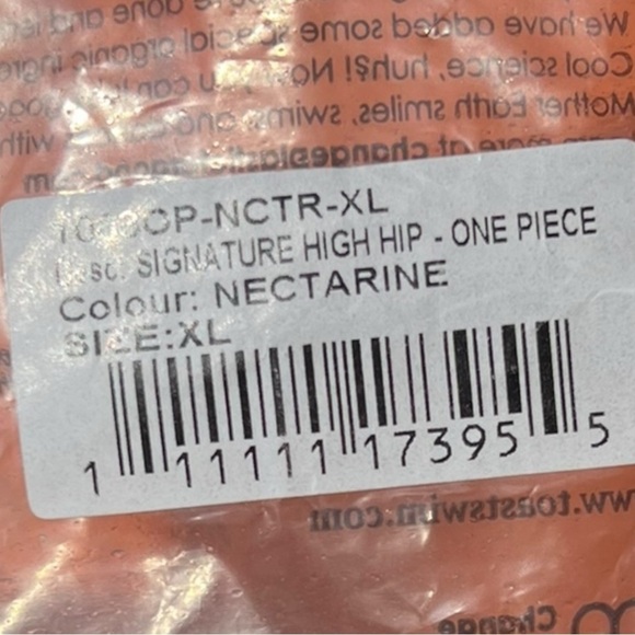 🌻NEW w.tag Free People x Toast Nectarine Solid High Cut One-Piece Swimsuit XL - Picture 10 of 12